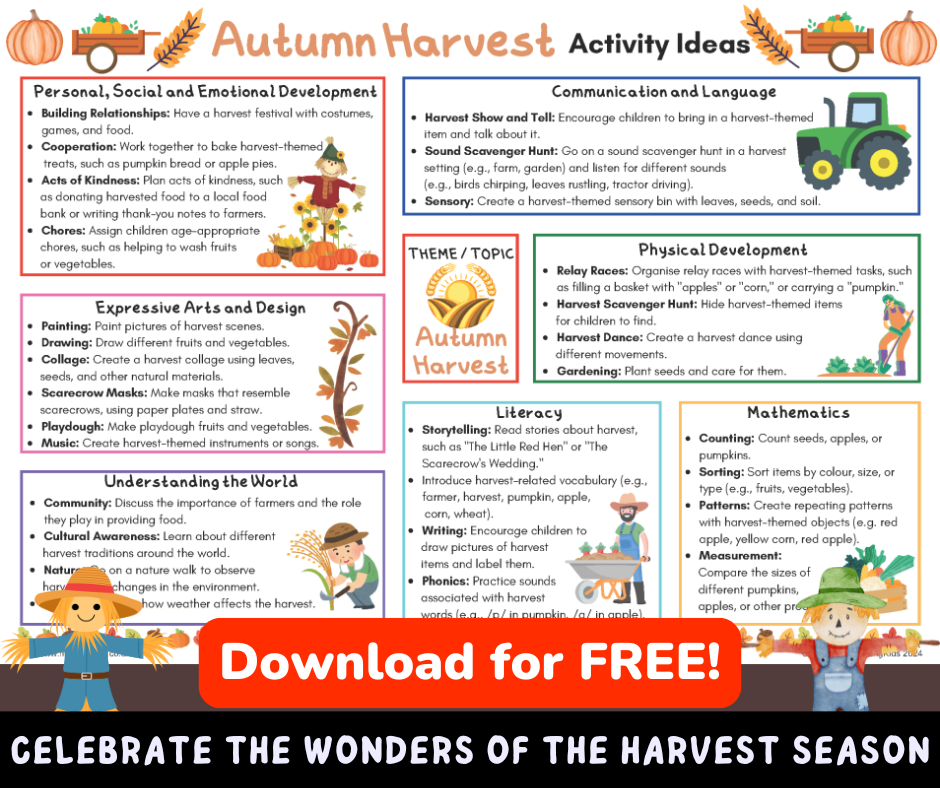 Autumn Harvest Activity Ideas