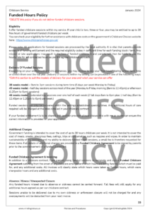 funded hours policy