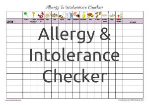 Allergy & Intollerance Checker