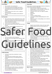 Safer Food Guidelines