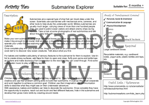 Activity Plan - Submarine Explorer