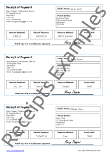 invoices receipts mindingkids