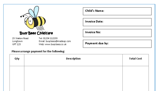 invoices  receipts  mindingkids