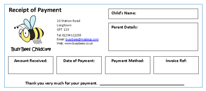 Invoices & Receipts - MindingKids