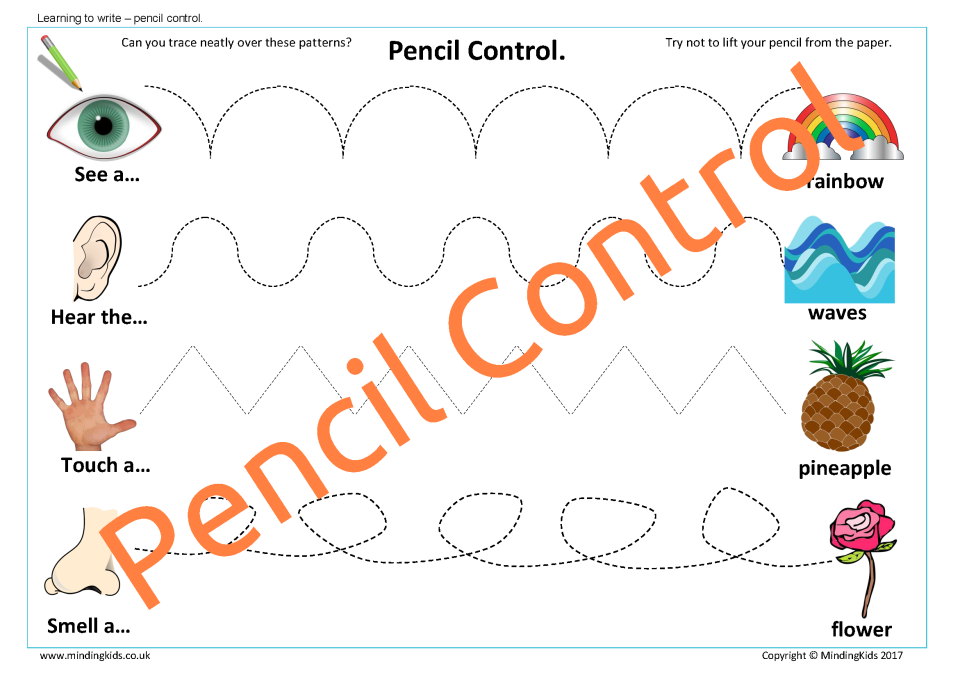 Controlled activities. Pencil Control skills. Pencil Control activities for functional writing.