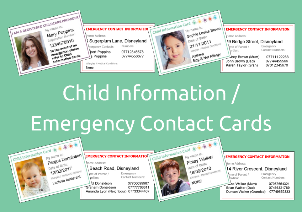 Child Information / Emergency Cards