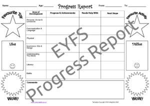 EYFS Progress Report