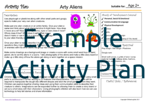 Arty Aliens Activity Plan