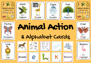 Animal Action & Alphabet Cards