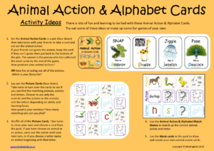 Animal Action & Alphabet Cards