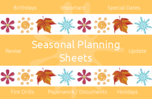 Seasonal Planning Sheets