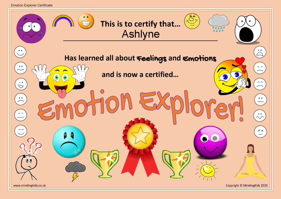 Emotion Explorer Certificate