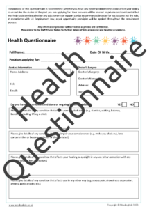 Health Questionnaire