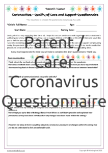 Parent Coronavirus Questionnaire