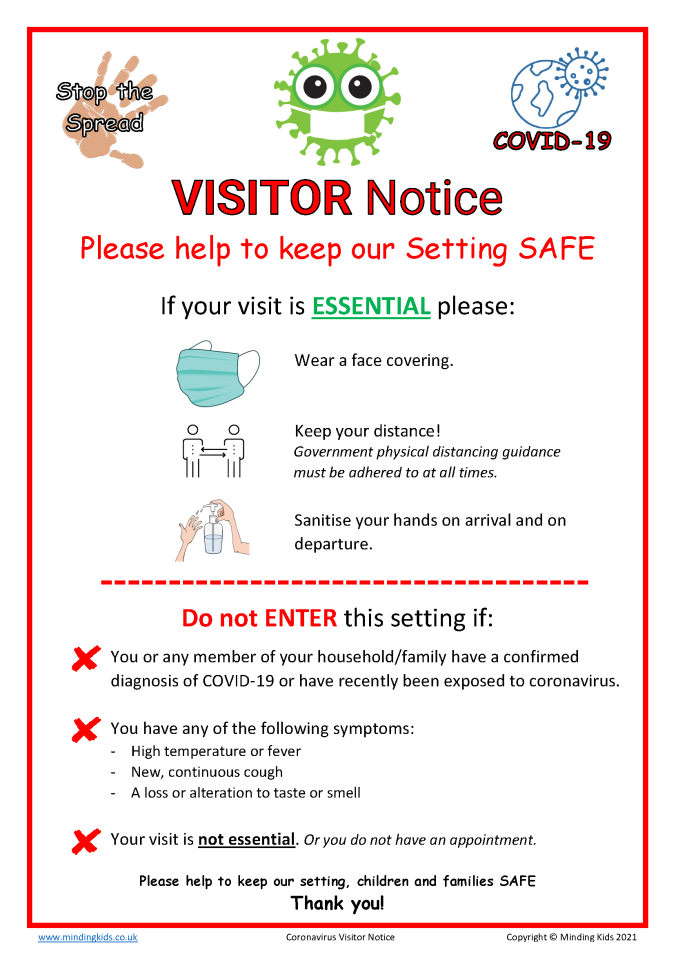 Coronavirus Visitor Notice