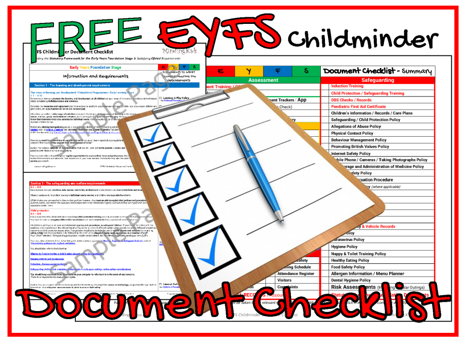 EYFS Document Checklist Ad Image