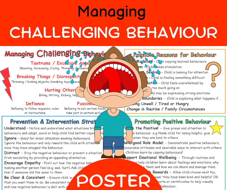 Managing Challenging Behaviour POSTER MindingKids