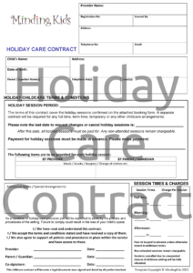 Holiday Care Contract