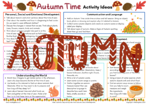 Autumn Time Activity Ideas